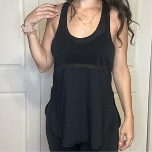 Racerback sheer top gym tank